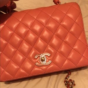Coral pink small Chanel